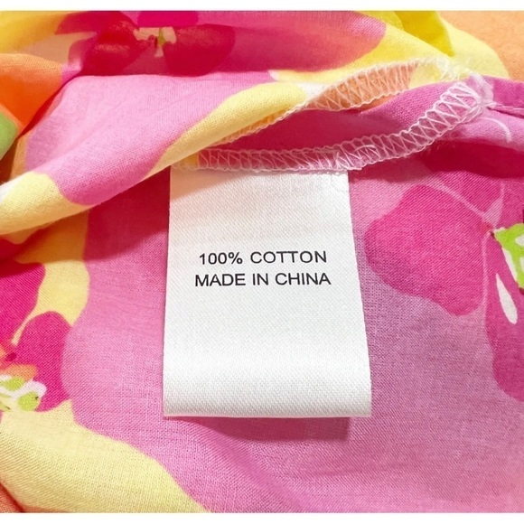 Lilly Pulitzer Sz 2 Floral Print Button Down Front Shirt xs Hottie Pink Punch - Picture 5 of 5